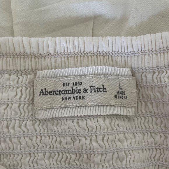 Vintage Abercrombie White Eyelet Strapless Dress Size L Juniors Size XS-S Women - Picture 6 of 11